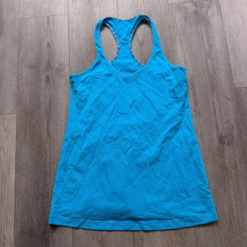 Lululemon Cool Racerback Womens 6 Blue Tank Top Built In Bra